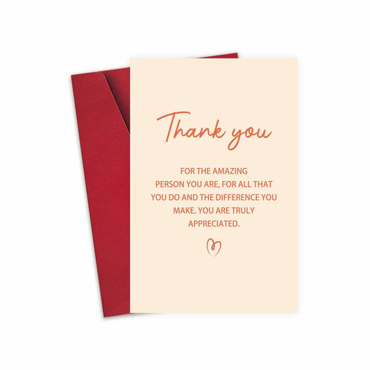 Detuca Thank You Card for Men Women Appreciation Gift Color DTK-81 Style DTK-81