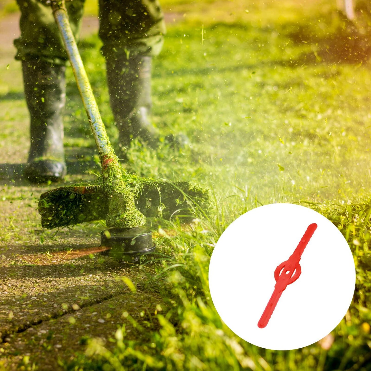 Uxcell 10pcs Plastic Trimmer Blades Replacement for Cordless Grass Cutter