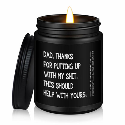 Encoink Funny Fathers Day Lavender Scented Soy Wax Candle 7oz