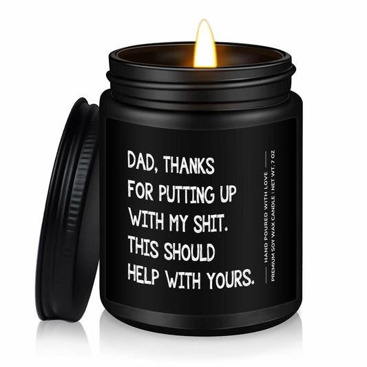 Encoink Funny Fathers Day Lavender Scented Soy Wax Candle 7oz
