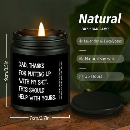 Encoink Funny Fathers Day Lavender Scented Soy Wax Candle 7oz