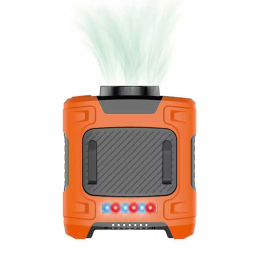 Generic AMKEN Waist Fan Clip-On Portable Cooling Fan 10000mAh LED Orange/Black