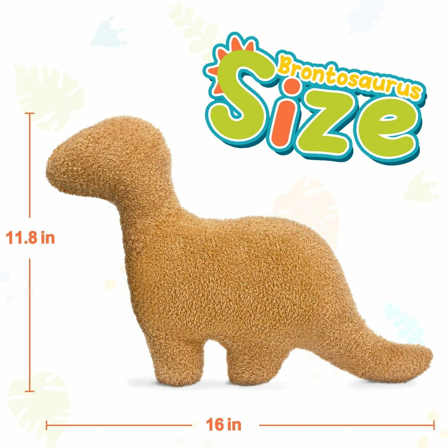 Aiideals Dino Nugget Plush Pillow Small Brontosaurus Dinosaur