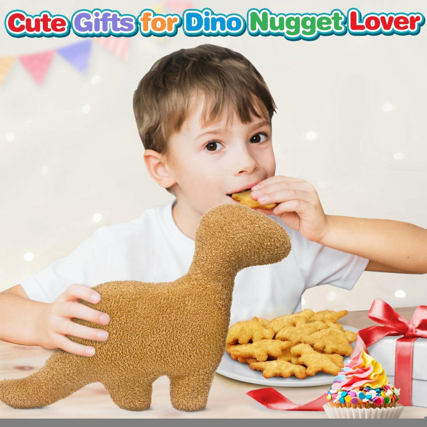 Aiideals Dino Nugget Plush Pillow Small Brontosaurus Dinosaur