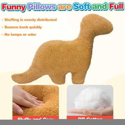 Aiideals Dino Nugget Plush Pillow Small Brontosaurus Dinosaur