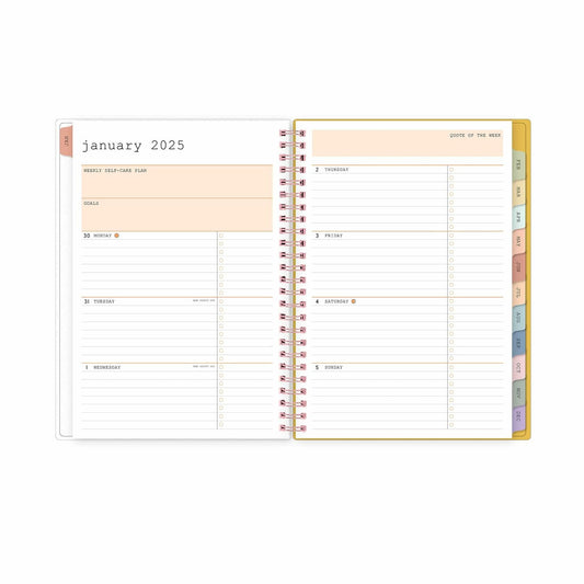 WAAV Blue Sky 2025 Weekly Monthly Planner Calendar Kimberland 5.875x8.625
