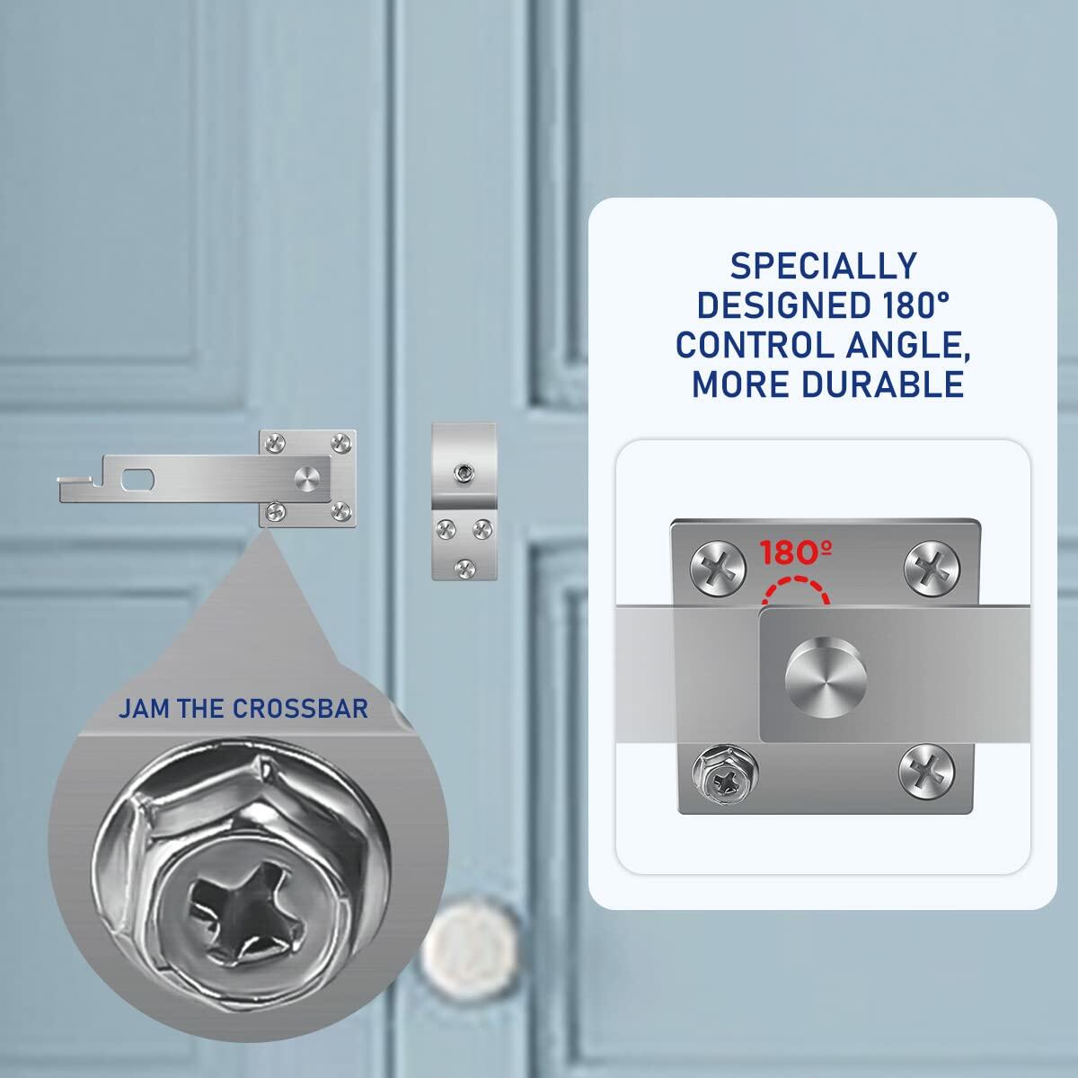 Bdmetals 6" Stainless Steel Heavy Duty Gate Latch Antirust Silver