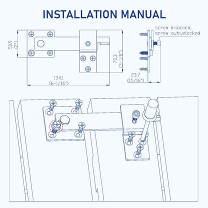 Bdmetals 6" Stainless Steel Heavy Duty Gate Latch Antirust Silver