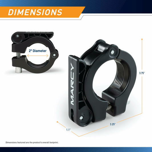 Marcy Olympic Barbell Lock Collar Clips 2-inch Nylon Resin Black OBC-8BK