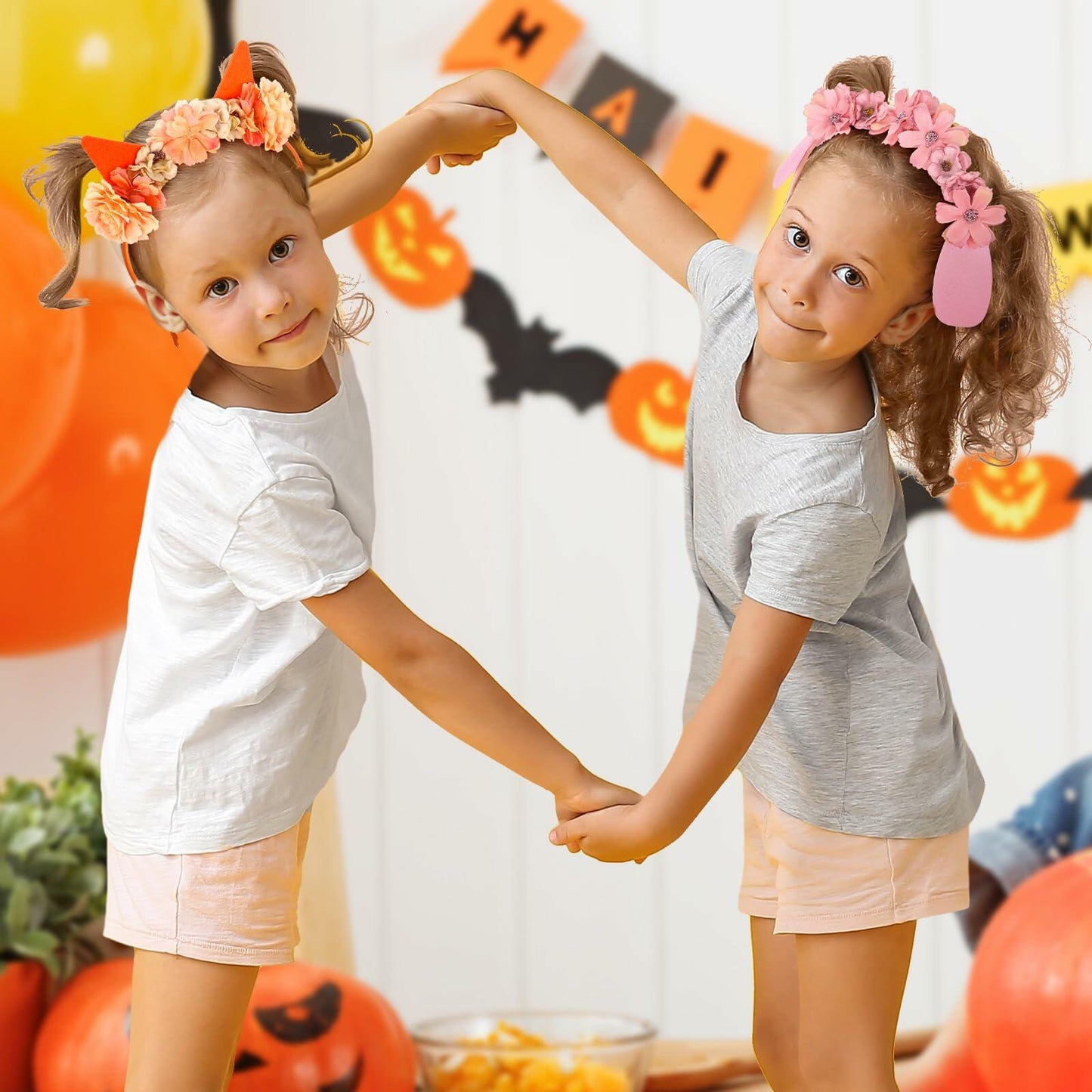 WinnerWhy 4 Pcs Blue Dog Ears Headbands Halloween Cosplay Accessories