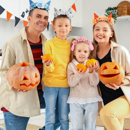 WinnerWhy 4 Pcs Blue Dog Ears Headbands Halloween Cosplay Accessories