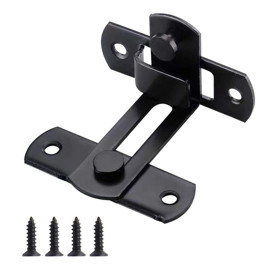 ATEN 90 Degree Stainless Steel Sliding Barn Door Latch Black 1 Pc
