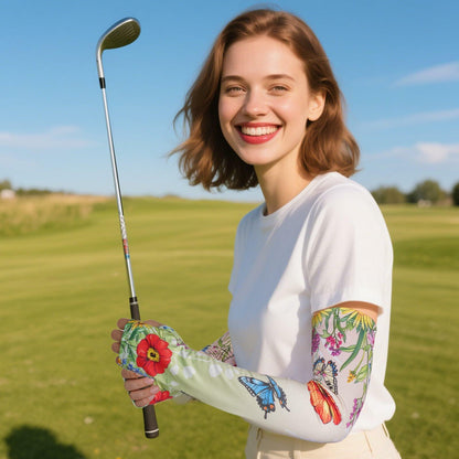 Hmxpls Gardening Sleeves Butterfly Thorn Proof Sun Protection Green Size One