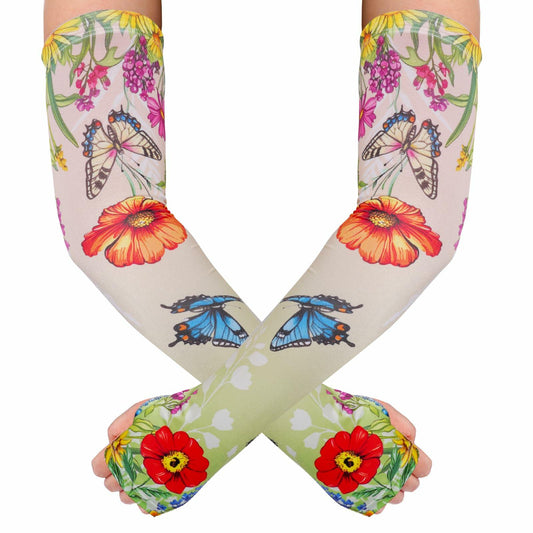 Hmxpls Gardening Sleeves Butterfly Thorn Proof Sun Protection Green Size One