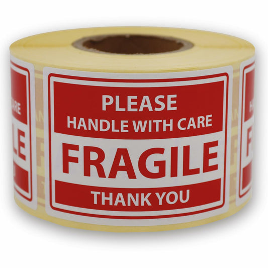 hazır etiketler Fragile Stickers 2x3 Inch Permanent Adhesive 500 Labels Roll