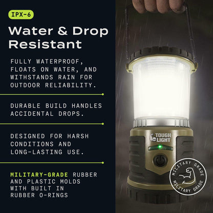 Tough Light USB Rechargeable Camping Lantern 400 Lumens 6000mAh Mud