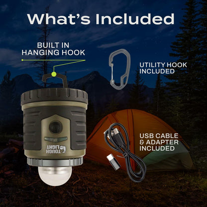 Tough Light USB Rechargeable Camping Lantern 400 Lumens 6000mAh Mud