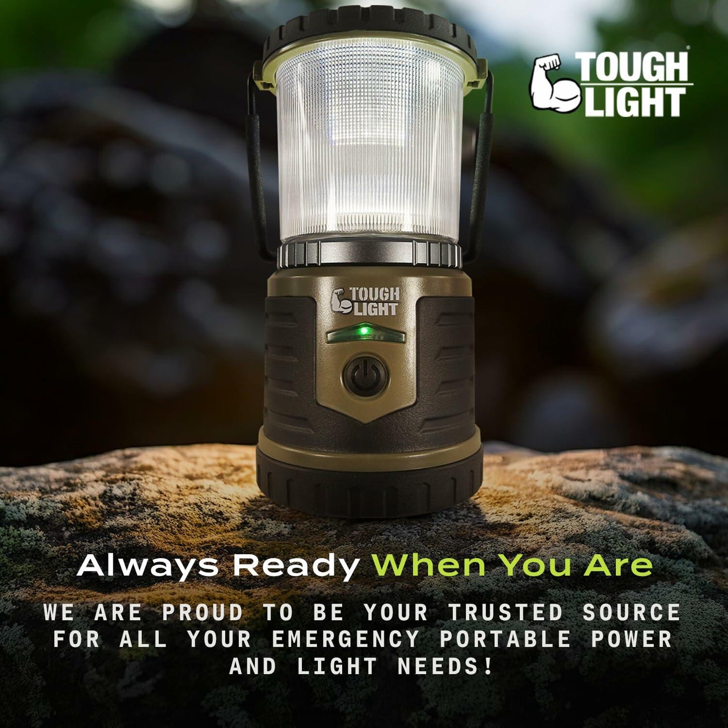 Tough Light USB Rechargeable Camping Lantern 400 Lumens 6000mAh Mud