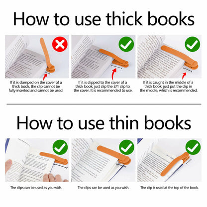 POUWANS Automatic Silicone Bookmarks 6pcs Style-c Book Accessories