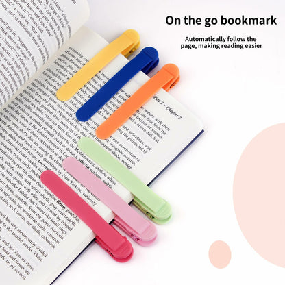 POUWANS Automatic Silicone Bookmarks 6pcs Style-c Book Accessories
