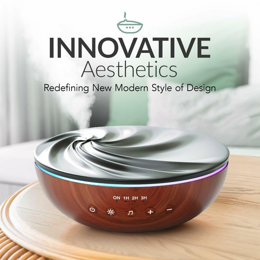 GRATIA NATURALS Aromatherapy Essential Oil Diffuser 500ml Oak Ultrasonic Mist