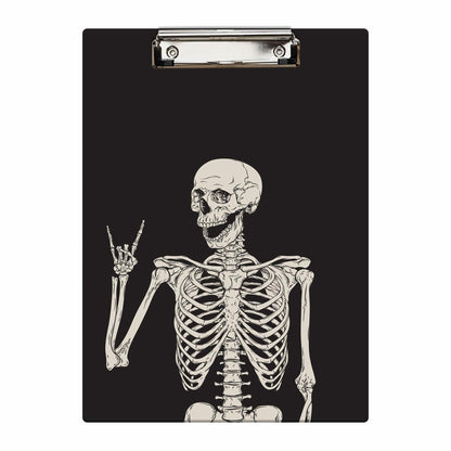 Britimes Wood Clipboard Nursing Clip Board Funny Skull Skeleton A4 Size