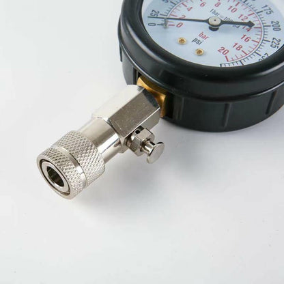 ZEAJSRU Engine Cylinder Compression Tester Kit Dual Fuel Vacuum Gauge Blue