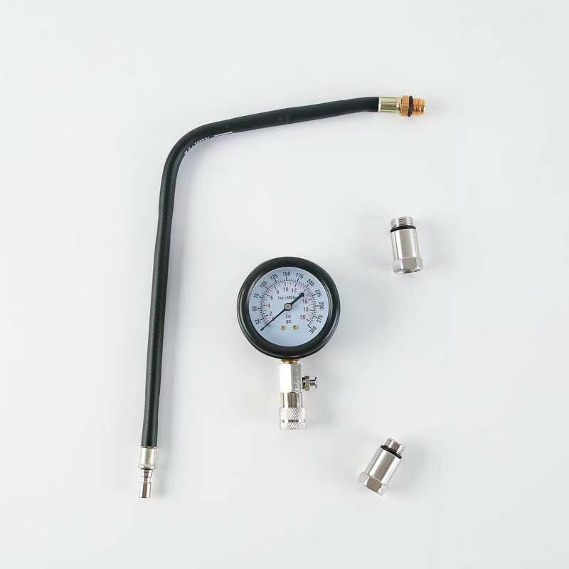 ZEAJSRU Engine Cylinder Compression Tester Kit Dual Fuel Vacuum Gauge Blue