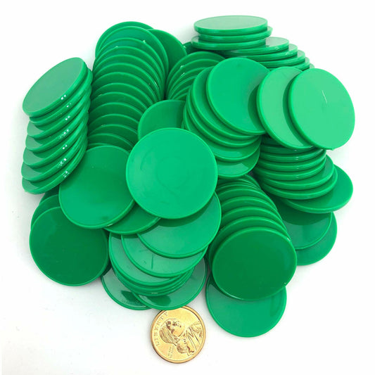 Smartdealspro Poker Chips 1.5in Opaque Plastic Game Tokens 100 Count Green