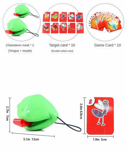 XSDY Frog Tongue Game Blowing Air Insect Cardboard Multiplayer Double Pack