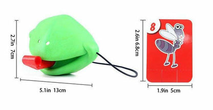 XSDY Frog Tongue Game Blowing Air Insect Cardboard Multiplayer Double Pack