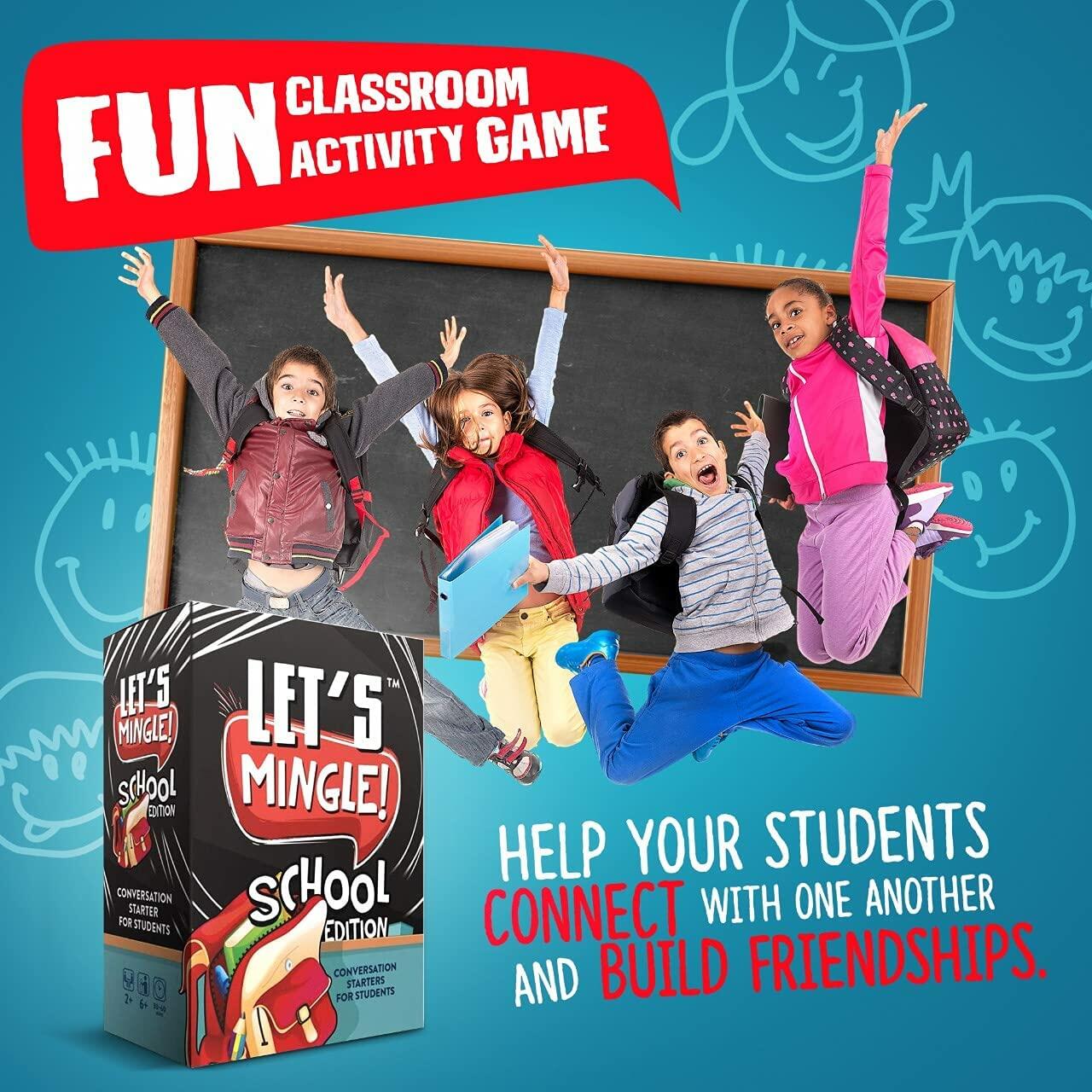 FUN TRIBE Let's Mingle Conversation Starters Game for Kids Ages6+ School Edition