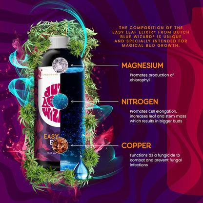 Dutch Blue Wizard Easy Leaf Elixir Plant Food Hydroponics Liquid Nutrient