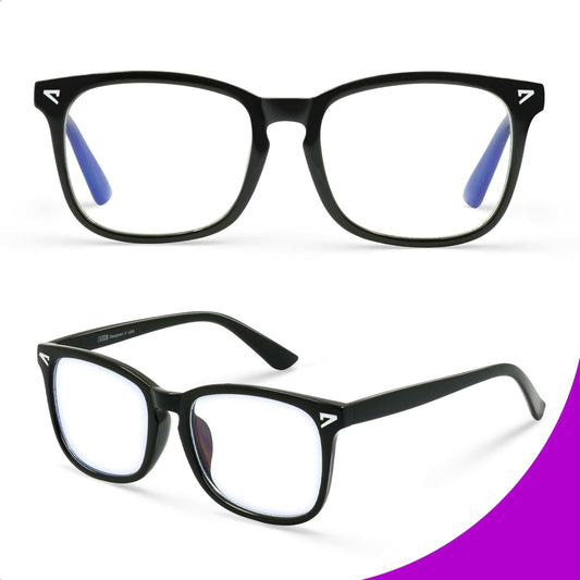 VISOONE Blue Light Blocking Glasses Square Anti Glare 2 Pack Gaming Men Women