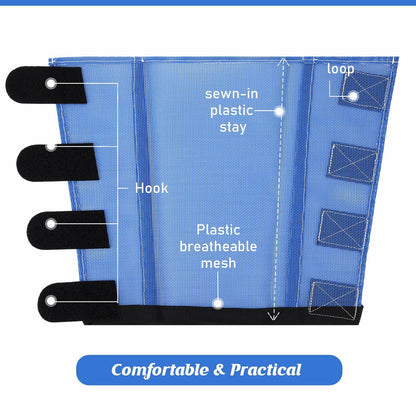 Bulyoou Set of 8 Mesh Fly Boots for Horse Breathable Adjustable Orange Purple