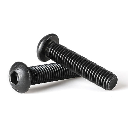 NIULUNBAO M8-1.25x45mm Button Head Socket Cap Screws Black Oxide 10pcs