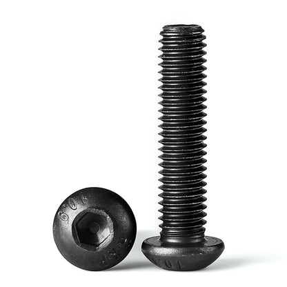 NIULUNBAO M8-1.25x45mm Button Head Socket Cap Screws Black Oxide 10pcs