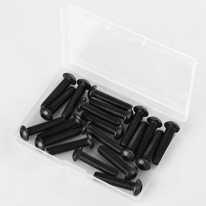 NIULUNBAO M8-1.25x45mm Button Head Socket Cap Screws Black Oxide 10pcs