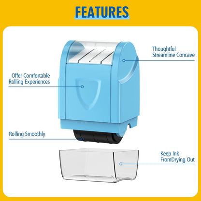 Dashed Handwriting Lines Practice Roller Stamp Self-Inking Red for Teachers