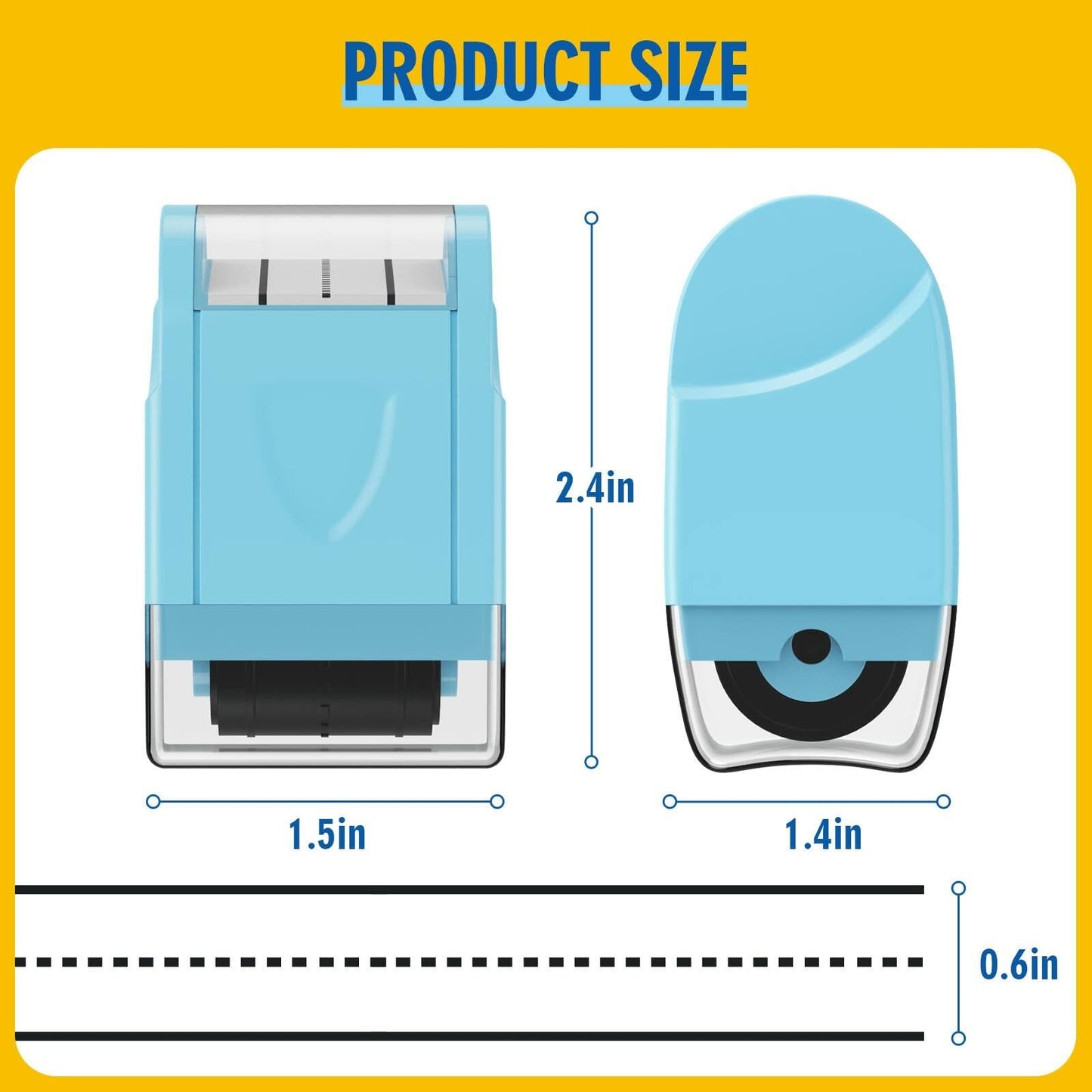 Dashed Handwriting Lines Practice Roller Stamp Self-Inking Red for Teachers
