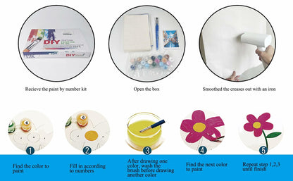 Shinefly Paint by Numbers Kit 16x20 Flower Vase Adults Beginners OPEN BOX