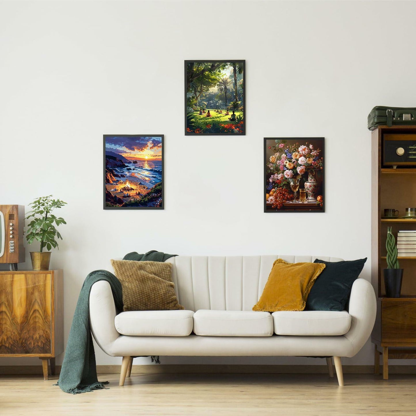 Shinefly Paint by Numbers Kit 16x20 Flower Vase Adults Beginners OPEN BOX