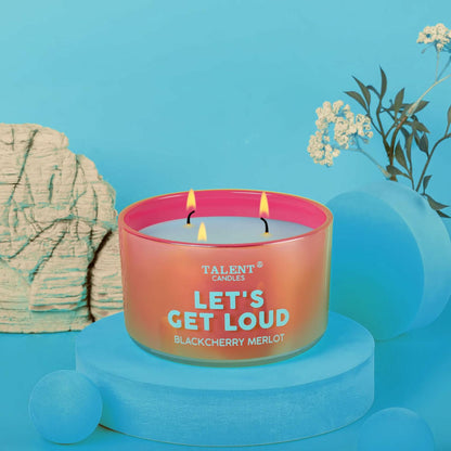 TALENT CANDLES Enjoy Scented Soy Jar Candle 3 Wicks Large Dark Cherry Merlot