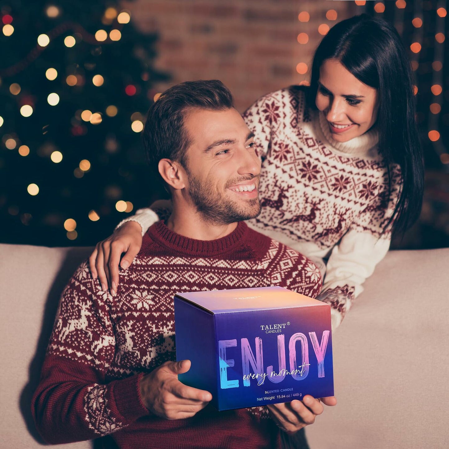 TALENT CANDLES Enjoy Scented Soy Jar Candle 3 Wicks Large Dark Cherry Merlot