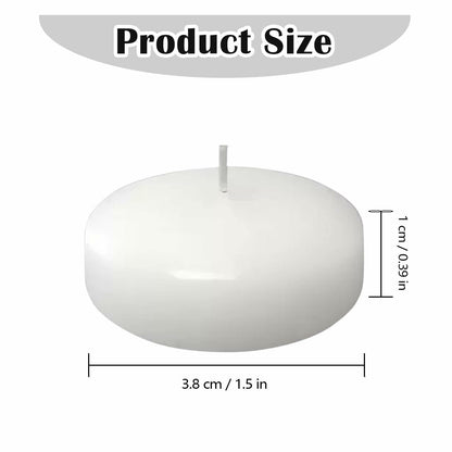 JEQUD 20 Pcs Floating Candles 1.5 Inch Unscented White Warm Tealights