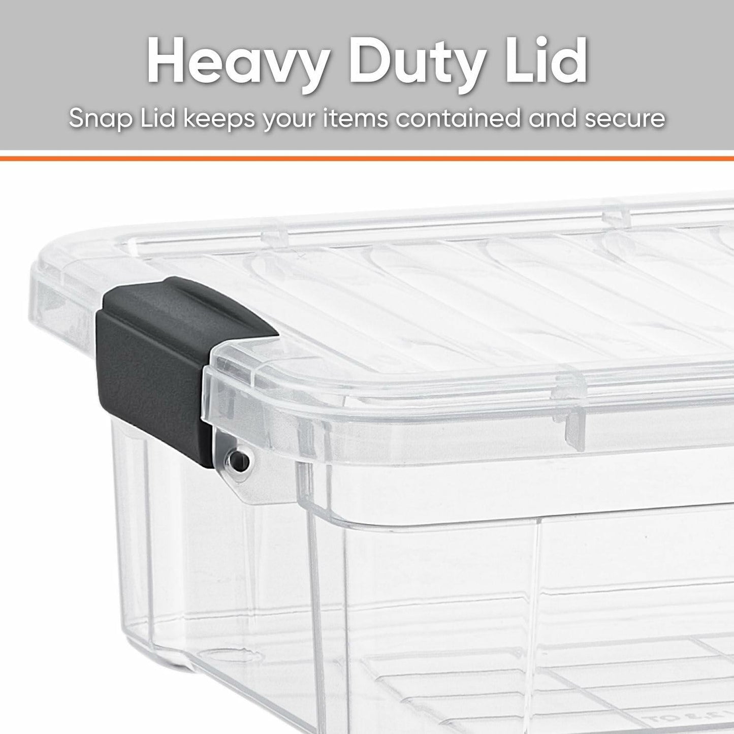 Superio 2.3 Qt Clear Plastic Storage Bin with Lid BPA Free X-Small