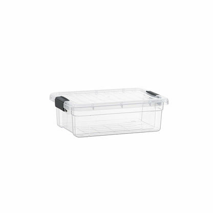 Superio 2.3 Qt Clear Plastic Storage Bin with Lid BPA Free X-Small
