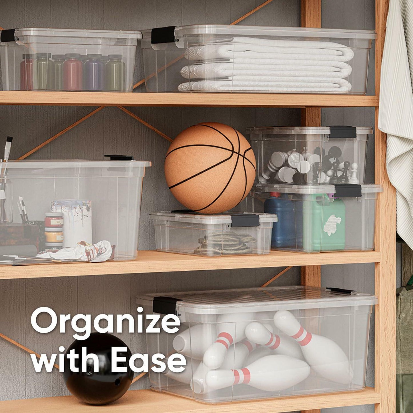 Superio 2.3 Qt Clear Plastic Storage Bin with Lid BPA Free X-Small