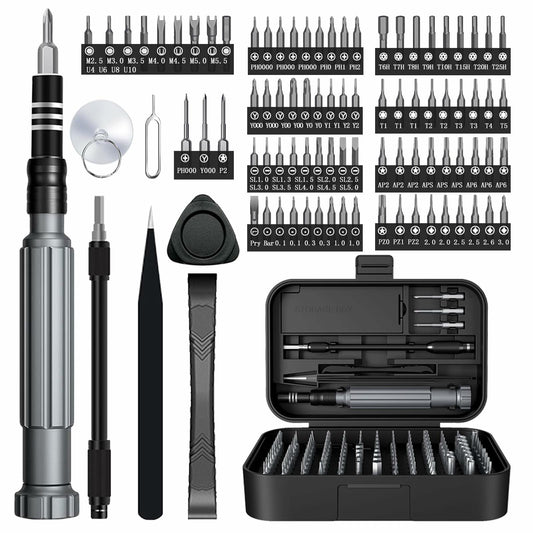 GWAHRWW Precision 150-in-1 Screwdriver Set Electronics Repair Tool Kit Black