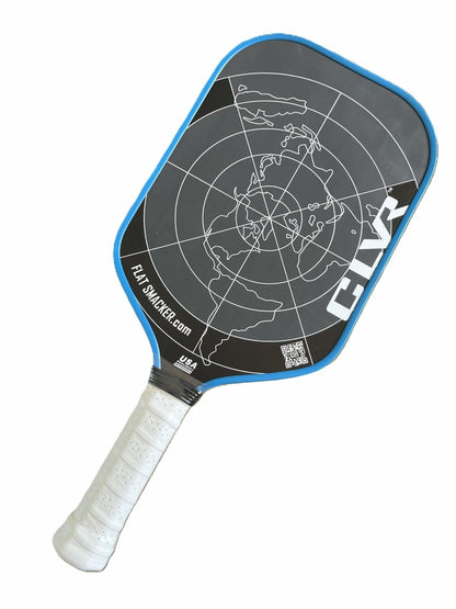 The Flat Smacker Raw Carbon Fiber Pickleball Paddle USAPA Approved